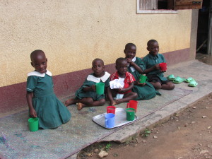 Enjoying some porridge